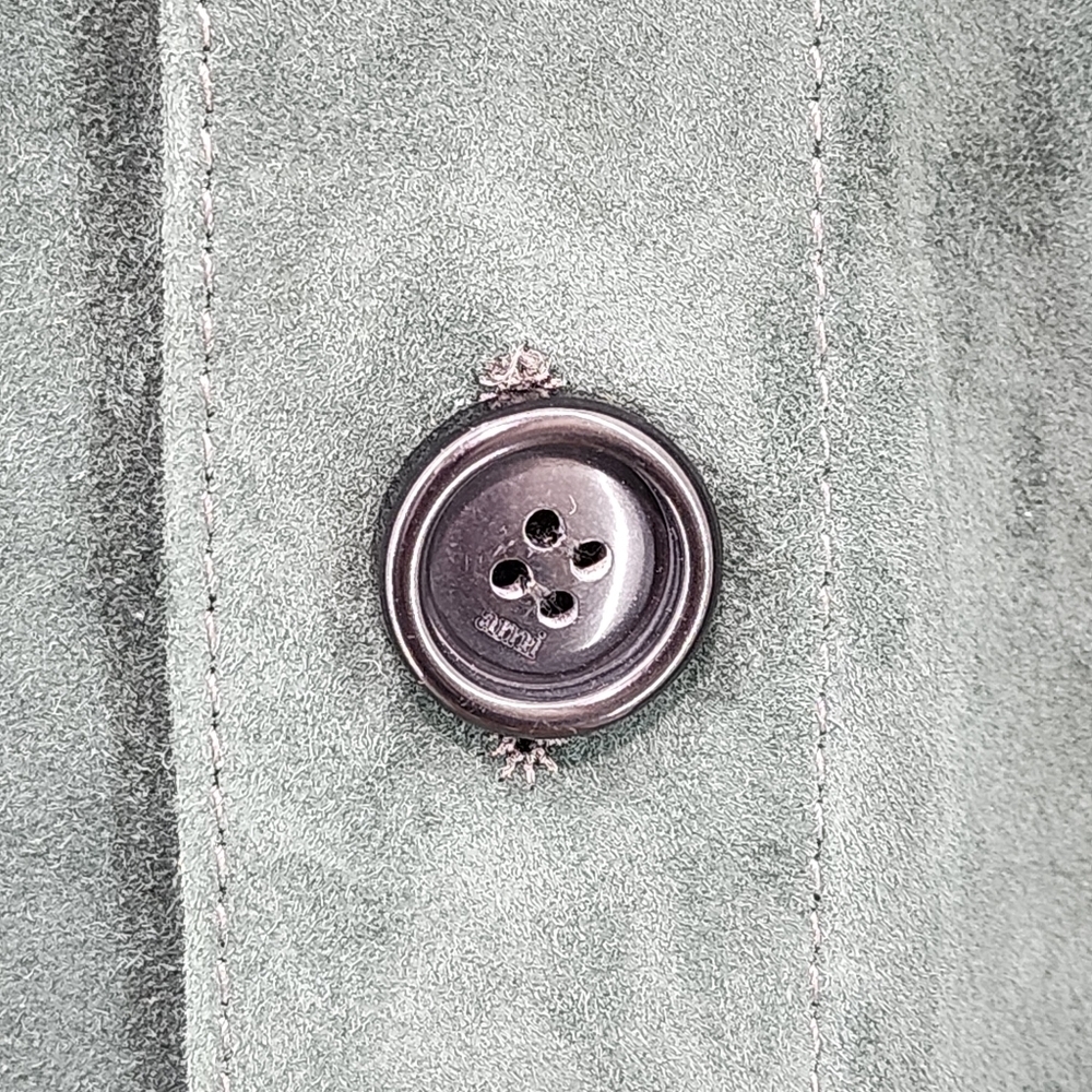 Ami Alexandre Mattiussi Men's 100% Goat Suede Button Front Jacket - XXL - Picture 6 of 12